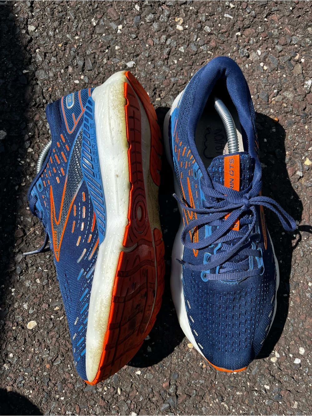 Brooks Men's Glycerin GTS Running Shoes - Navy & Orange - Picture 8 of 13